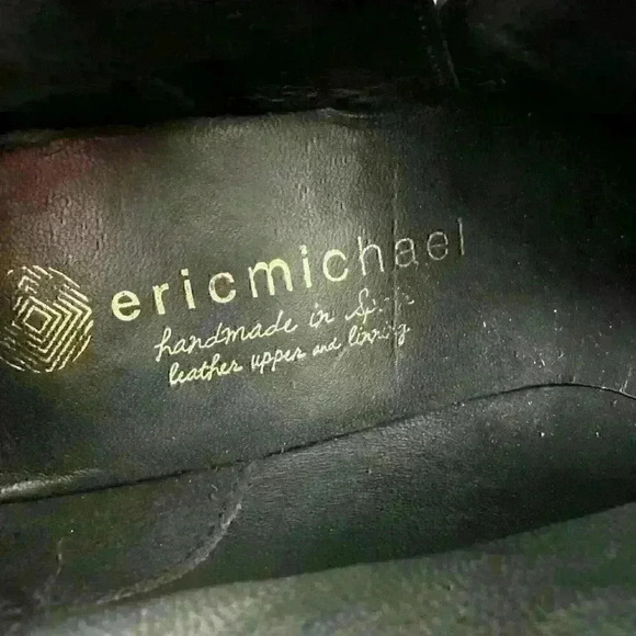 Eric Michael London Womens Leather Stacked Heel Ankle Booties Green Size 37 - Picture 8 of 9